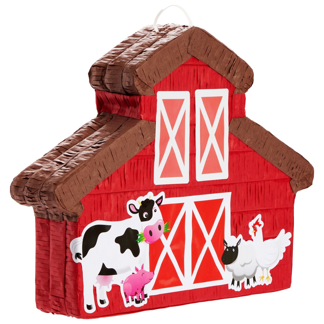 Barnyard Pinata for Farm Animals Birthday Decorations, Barn Party Supplies for Baby Shower (Small, 16.5 x 3.0 x 12.6 In)